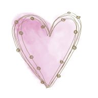 Farbe Pastel Pink Herz Serviette 20 Stk 33x33 cm