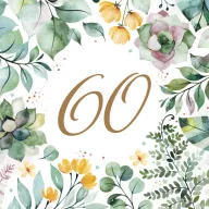   Geburtstag Floral Frame Happy Birthday 60 Servietten 20 Stk 33x33 cm