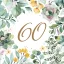 Geburtstag Floral Frame Happy Birthday 60 Servietten 20 Stk 33x33 cm