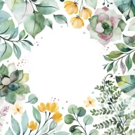 Blume Floral Frame Serviettenset 20 Stk., 33x33 cm