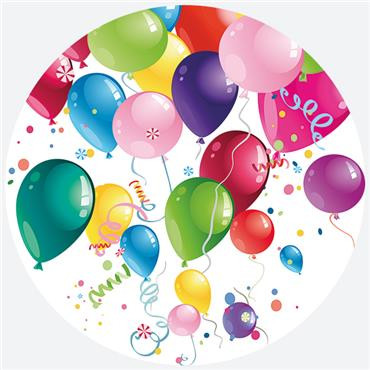 Farbe Party Ballon Pappteller 8 Stk 18 cm