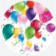 Farbe Party Ballon Pappteller 8 Stk 18 cm
