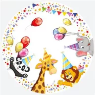 Farbe Star Happy Birthday Pappteller Set 8 Stk 22,7 cm
