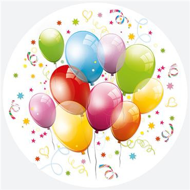 Farbe Balloons Ballon-Papierteller 8 Stk. 22,7 cm