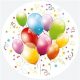 Farbe Balloons Ballon-Papierteller 8 Stk. 22,7 cm