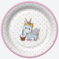 Einhorn Sweet Papierteller 8er Pack, 22,7 cm