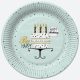 Geburtstag Mint Happy Birthday Pappteller 8 Stk - 18 cm