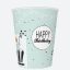 Geburtstag Mint Happy Birthday Papierbecher 8 Stk. 250 ml