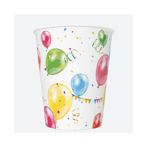 Farbe Balloons Ballonpapierbecher 8er-Set 250 ml
