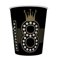   Geburtstag Hollywood Style Happy Birthday 18 Papierbecher 8 Stk. 250 ml