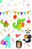 Tiere Cute Party Papiertischdecke 120x180 cm