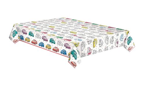 Wagen Cartoon Papier Tischdecke 120x180 cm