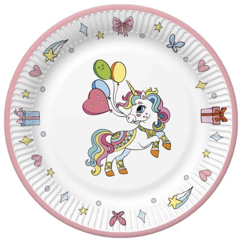 Einhorn Colourful Papierteller 8 Stk. 22,7 cm