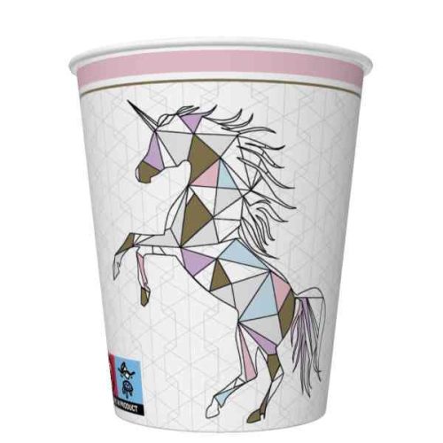Einhorn Graphic Wild Pappbecher 8 Stk 250 ml