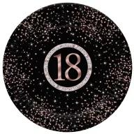   Geburtstag Rose Gold Happy Birthday 18 Pappteller 8 Stück 22,7 cm