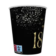   Geburtstag Golden Champagne Happy Birthday 18 Papierbecher 8 Stk 250 ml