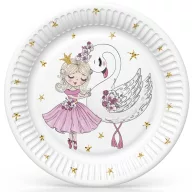 Balett With Swan Ballerina Pappteller 8 Stk 22,7 cm