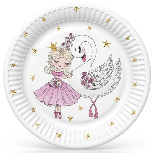 Balett With Swan Ballerina Pappteller 8 Stk 22,7 cm