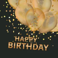 Geburtstag Black Happy Birthday Serviette 20 Stk 25x25 cm
