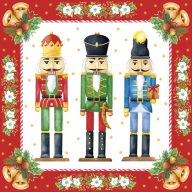   Weihnachten Watercolour Nutcrackers Servietten 20er Pack, 33x33 cm