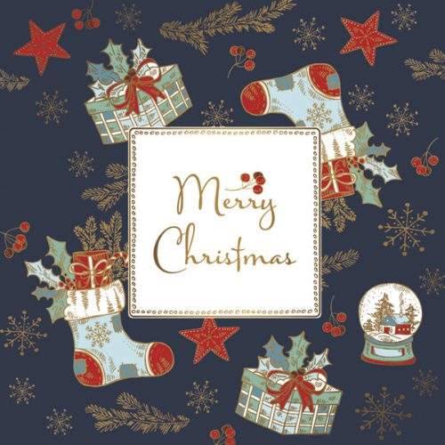 Weihnachten Background Servietten 20er Pack, 33x33 cm
