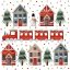 Weihnachten Houses & Train Servietten 20er Pack, 33x33 cm