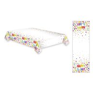 Geburtstag Dots Happy Birthday Papier Tischdecke 120x180 cm