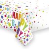 Geburtstag Dots Happy Birthday Papier Tischdecke 120x180 cm