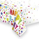 Geburtstag Dots Happy Birthday Papier Tischdecke 120x180 cm