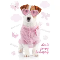 Hund Pink World A/4 Gummibandmappe