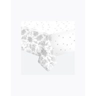 Weihnachten Botanical Silver Papiertischdecke 120x180 cm
