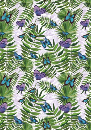 Farbe Fern and Butterfly Nature A/4 Gummimappe
