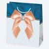 Farbe Bow Papiergeschenktasche 19x23x10,5 cm