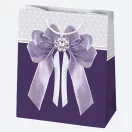 Farbe Bow Papiergeschenktasche 19x23x10,5 cm