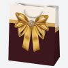 Farbe Bow Papiergeschenktasche 19x23x10,5 cm