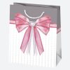 Farbe Bow Papiergeschenktasche 19x23x10,5 cm
