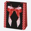 Farbe Bow Papiergeschenktasche 19x23x10,5 cm