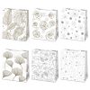 Farbe White Gemusterte Papiergeschenktüte 19x23x10,5 cm