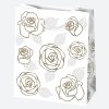 Farbe White Gemusterte Papiergeschenktüte 19x23x10,5 cm