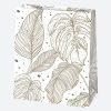 Farbe White Gemusterte Papiergeschenktüte 19x23x10,5 cm
