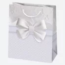 Farbe Bow Weiße Papier-Geschenktüte 19x23x10,5 cm