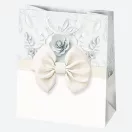 Farbe Bow Weiße Papier-Geschenktüte 19x23x10,5 cm