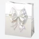 Farbe Bow Weiße Papier-Geschenktüte 19x23x10,5 cm