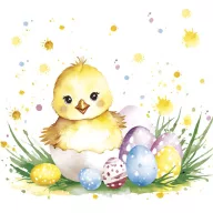 Ostern Chick in Eggshell Servietten 20er Pack 33x33 cm