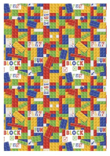 Farbe Block Fun Lego-Muster A/4 Gummibandordner