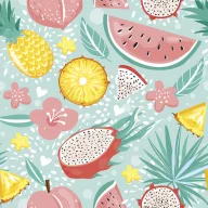 Früchte Pastel Exotic Obstserviette 20 Stk 33x33 cm