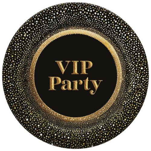 Party Gold VIP Pappteller 8 Stk 22,7 cm