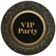 Party Gold VIP Pappteller 8 Stk 22,7 cm