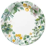 Farbe Floral Frame Blumen Pappteller 8 Stk 18 cm