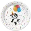 Tiere Funny Panda Papierteller 8 Stk 18 cm